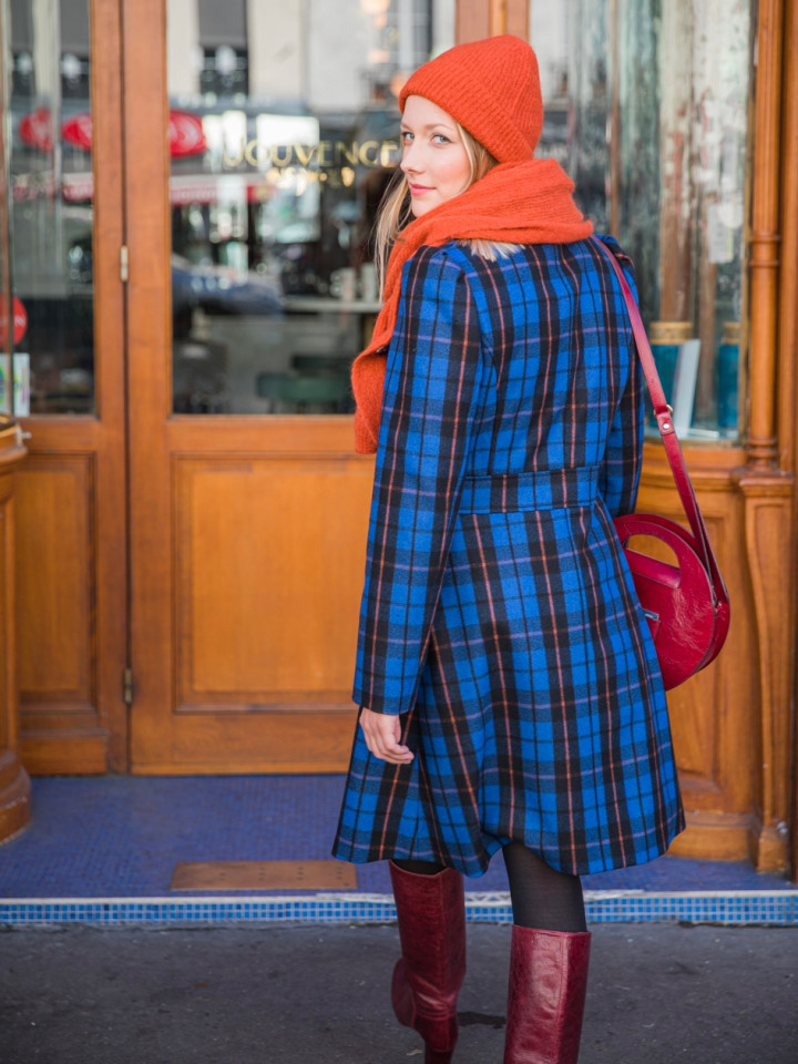 Manteau Eddy Carreaux Bleu