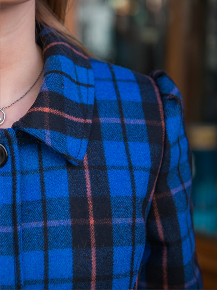 Manteau Eddy Carreaux Bleu