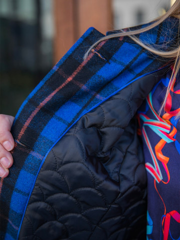 Manteau Eddy Carreaux Bleu