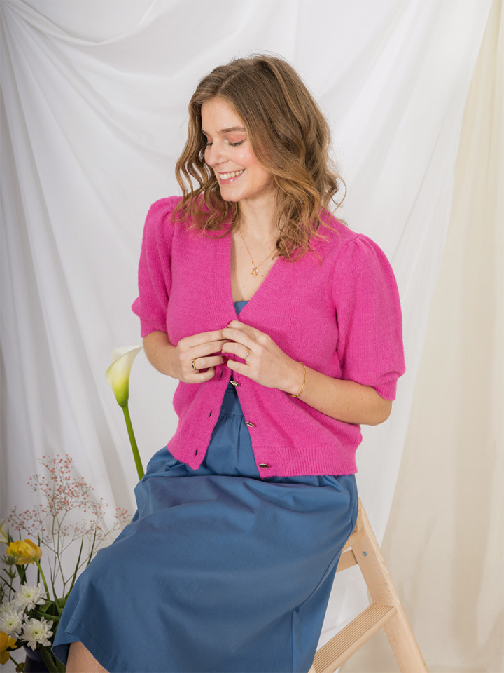 Gilet Fleur Fuchsia Gilet Fleur Fuchsia