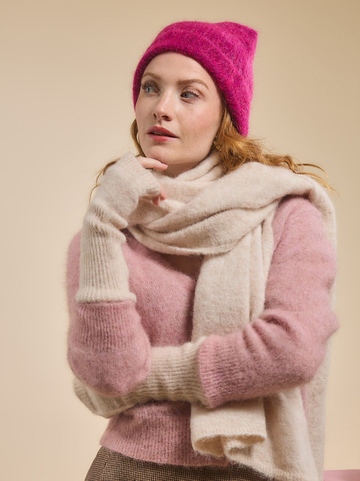 Mitaines Parme Beige