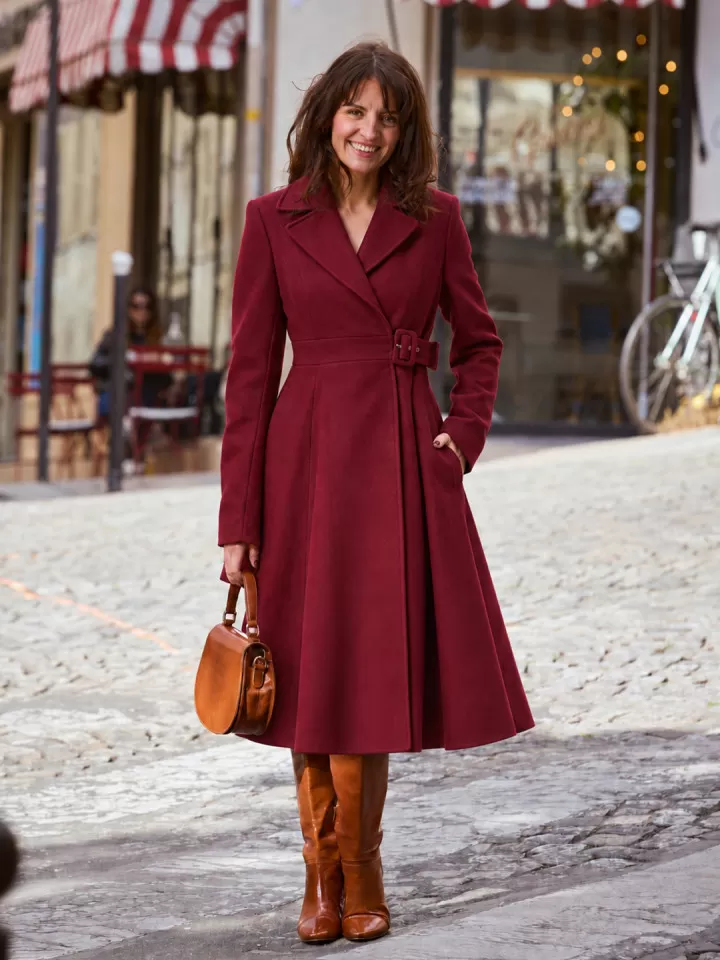 Manteau Leo Bordeaux